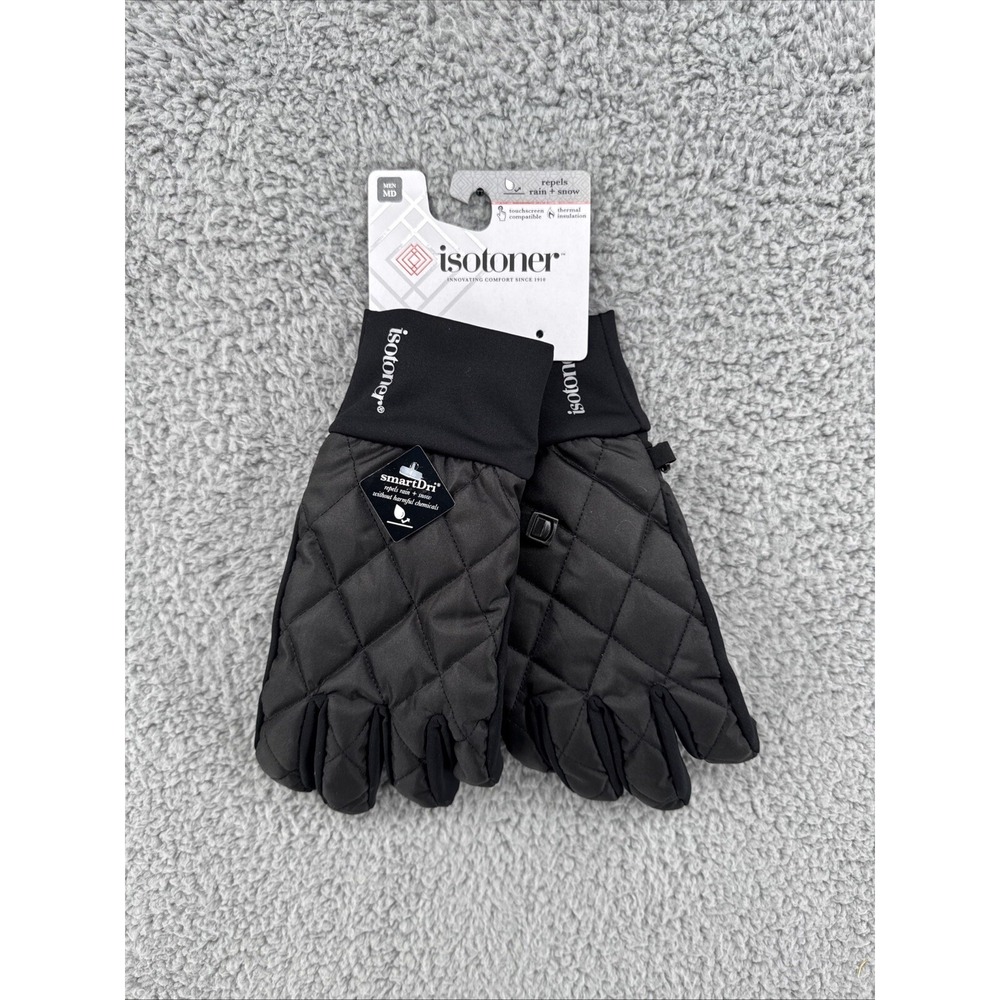 Isotoner Quilted Insulated Fleece Lined Touchscreen Gloves Men's Sz Medium NWT